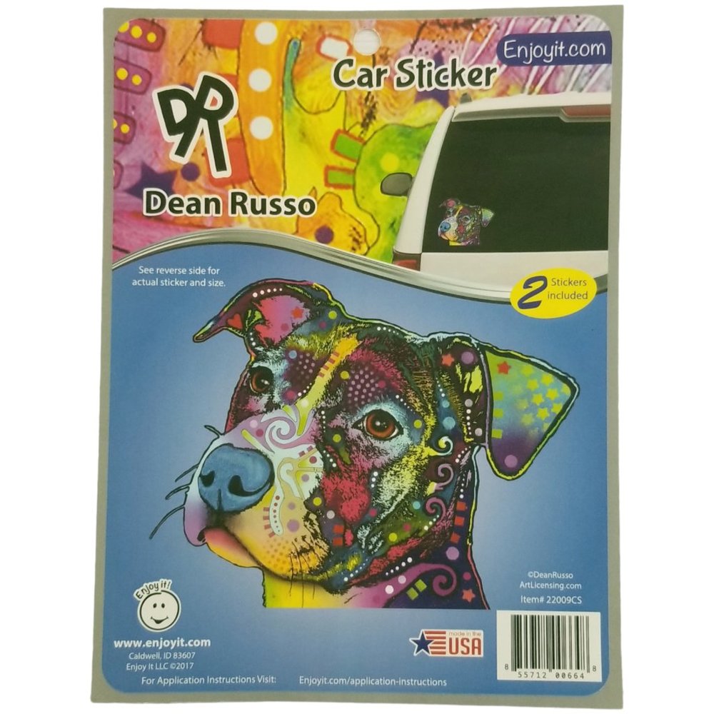 Enjoy It Dean Russo Car Sticker 22009CS Art Licensing Friendly Colorful Dog g18